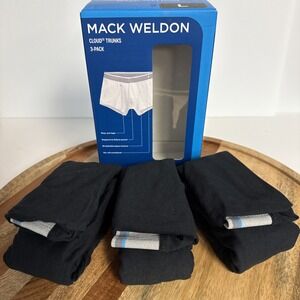 Mack Weldon Cloud FX Trunks 3-PACK Black Size Large Breathable No-Roll Waist New